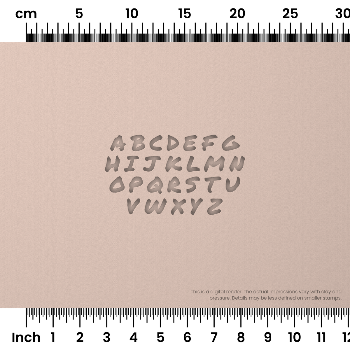 Permanent Marker | All Caps | Alphabet Stamp Sets - Ceramind® Tools