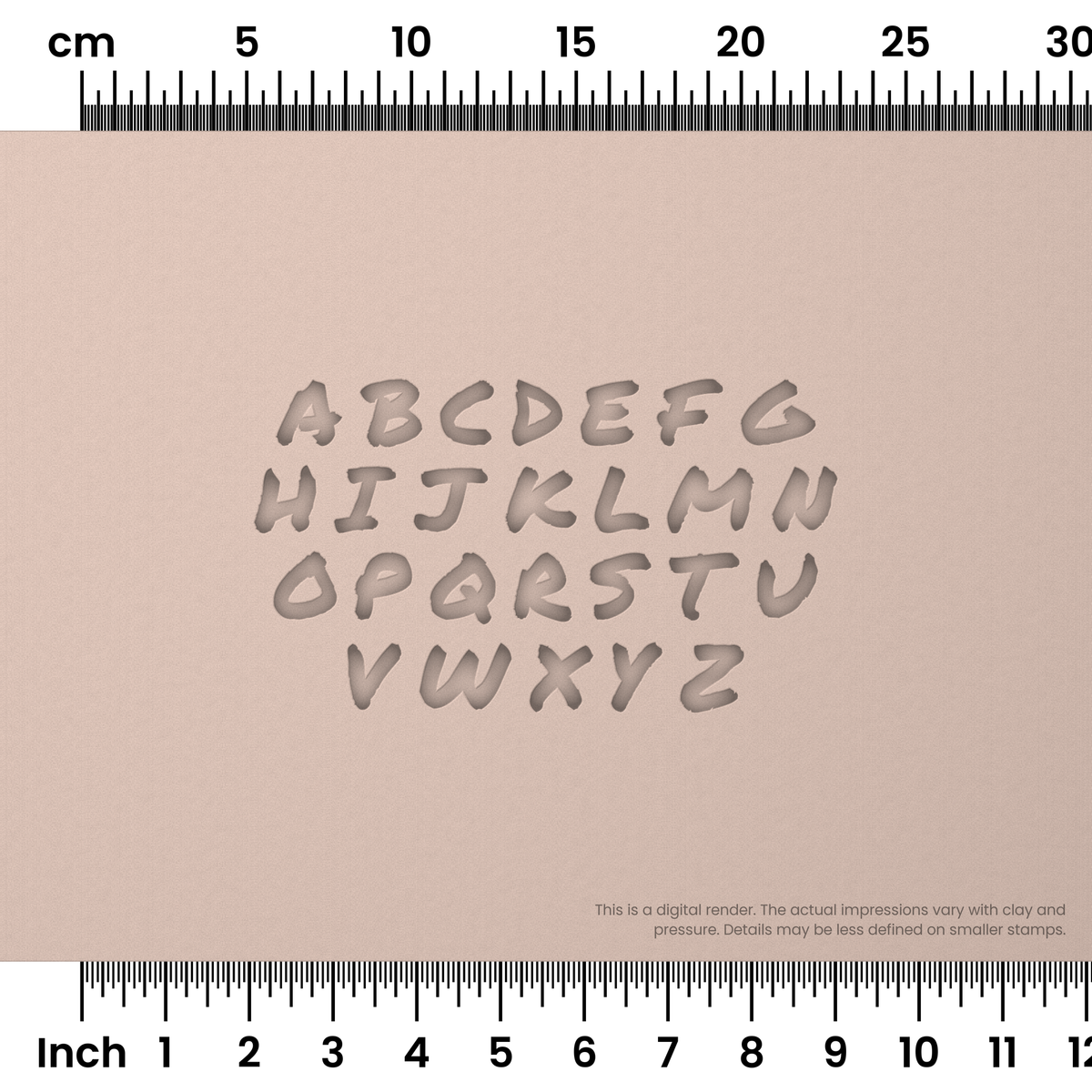 Permanent Marker | All Caps | Alphabet Stamp Sets - Ceramind® Tools