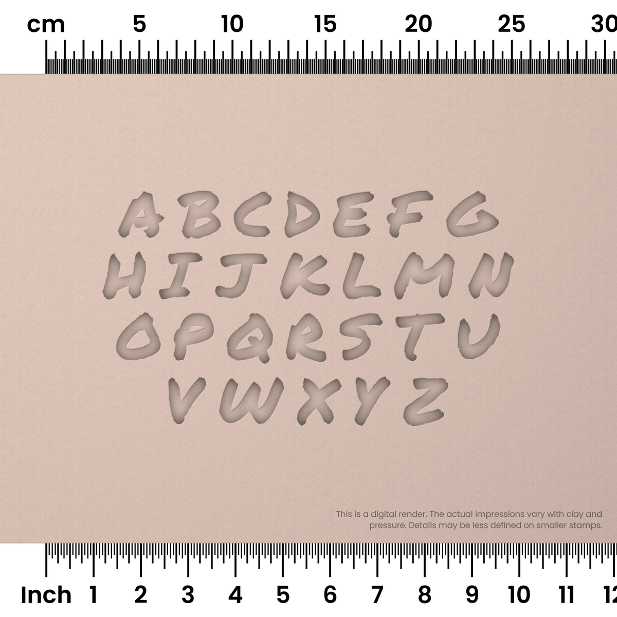 Permanent Marker | All Caps | Alphabet Stamp Sets - Ceramind® Tools