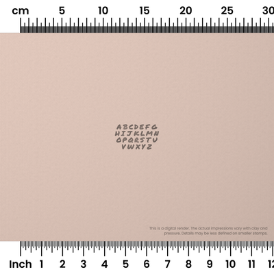 Permanent Marker | All Caps | Alphabet Stamp Sets - Ceramind® Tools