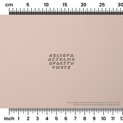 Permanent Marker | All Caps | Alphabet Stamp Sets - Ceramind® Tools