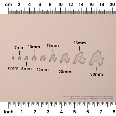 Permanent Marker | All Caps | Alphabet Stamp Sets - Ceramind® Tools
