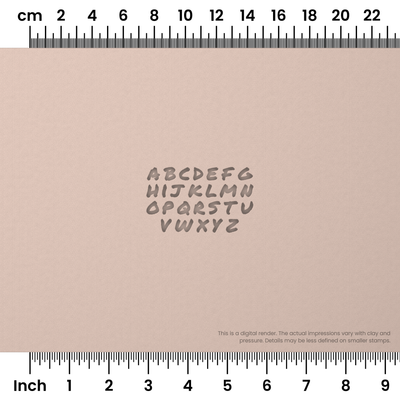 Permanent Marker | Lowercase | Alphabet Stamp Sets - Ceramind® Tools