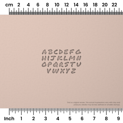 Permanent Marker | Lowercase | Alphabet Stamp Sets - Ceramind® Tools