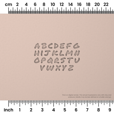Permanent Marker | Lowercase | Alphabet Stamp Sets - Ceramind® Tools