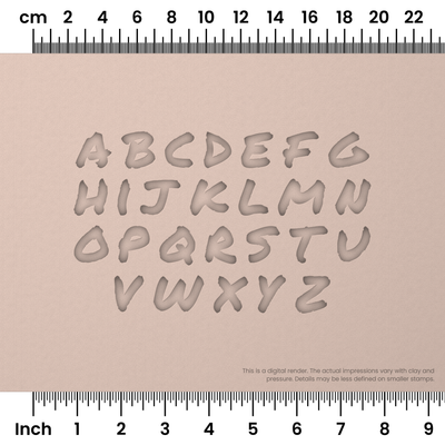 Permanent Marker | Lowercase | Alphabet Stamp Sets - Ceramind® Tools