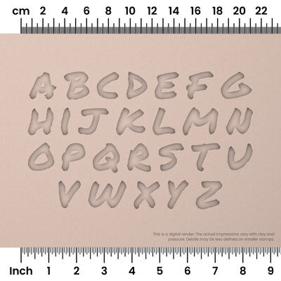 Permanent Marker | Lowercase | Alphabet Stamp Sets - Ceramind® Tools