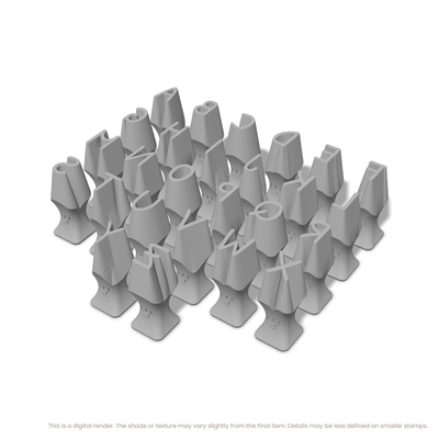 Patrick Hand | All Caps | Alphabet Stamp Sets - Ceramind® Tools