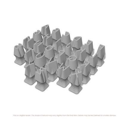Patrick Hand | All Caps | Alphabet Stamp Sets - Ceramind® Tools