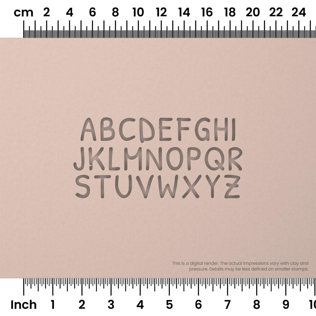 Patrick Hand | All Caps | Alphabet Stamp Sets - Ceramind® Tools