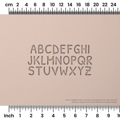Patrick Hand | All Caps | Alphabet Stamp Sets - Ceramind® Tools