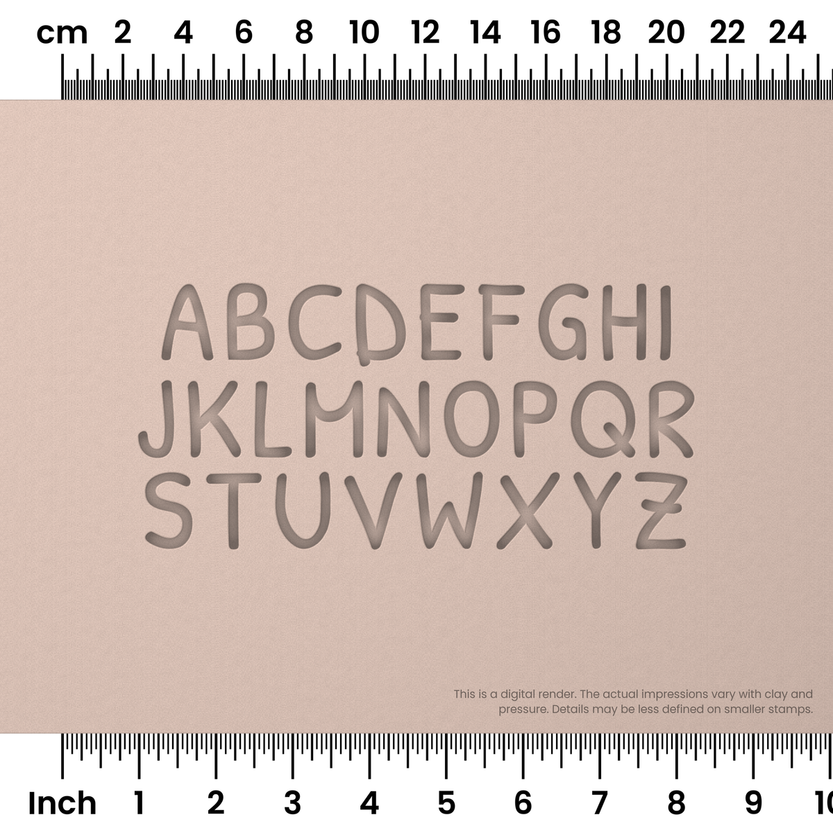 Patrick Hand | All Caps | Alphabet Stamp Sets - Ceramind® Tools