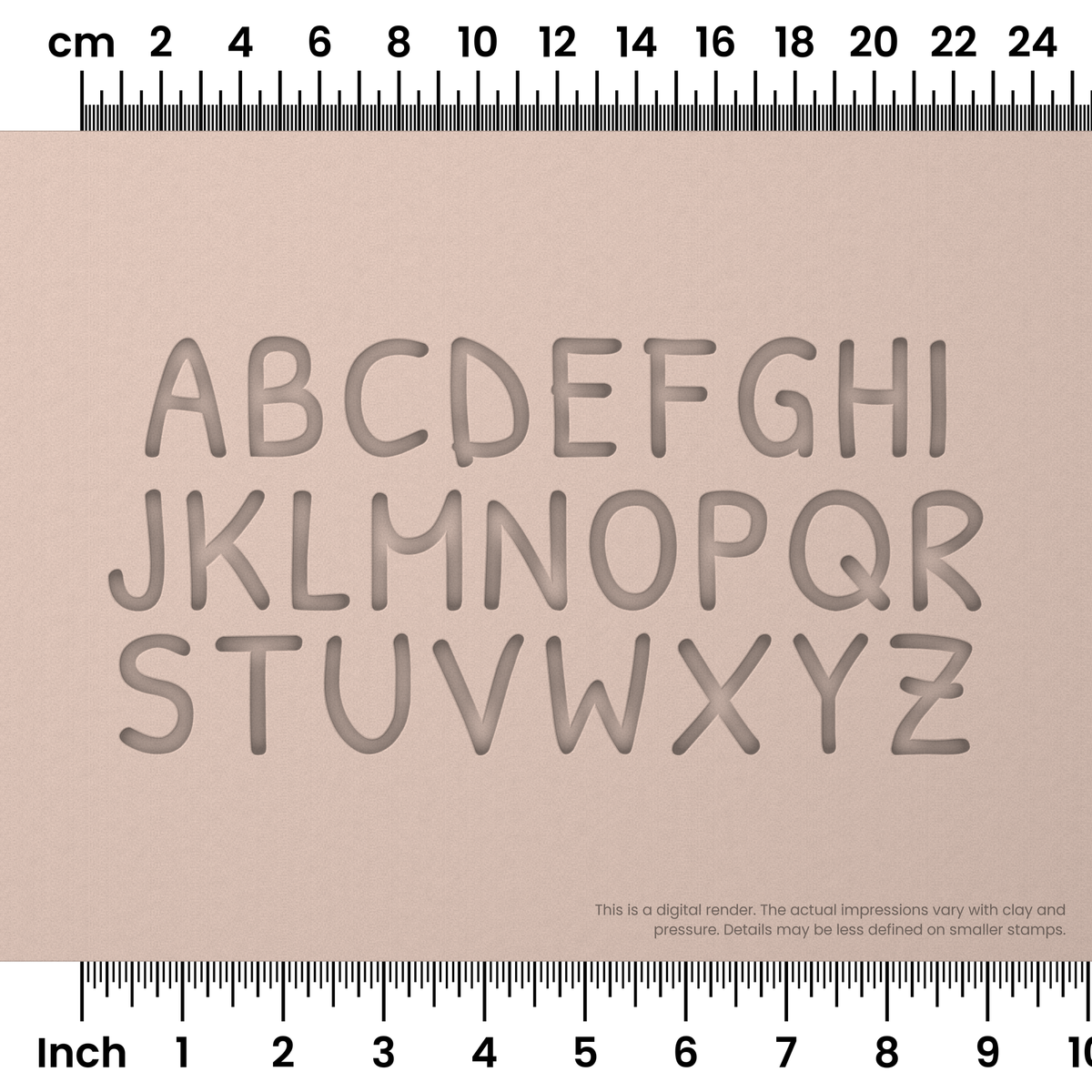 Patrick Hand | All Caps | Alphabet Stamp Sets - Ceramind® Tools