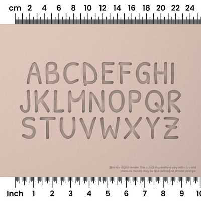 Patrick Hand | All Caps | Alphabet Stamp Sets - Ceramind® Tools