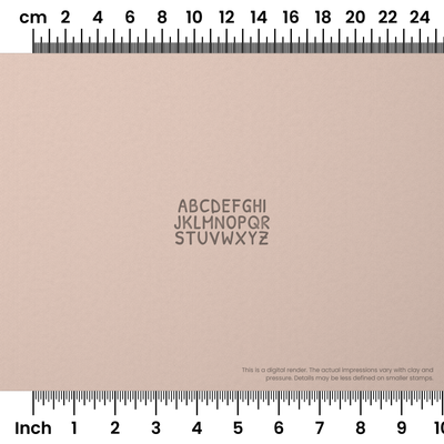 Patrick Hand | All Caps | Alphabet Stamp Sets - Ceramind® Tools