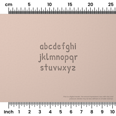 Patrick Hand | Lowercase | Alphabet Stamp Sets - Ceramind® Tools