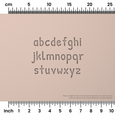 Patrick Hand | Lowercase | Alphabet Stamp Sets - Ceramind® Tools