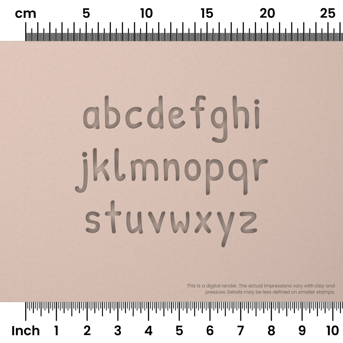 Patrick Hand | Lowercase | Alphabet Stamp Sets - Ceramind® Tools