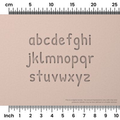 Patrick Hand | Lowercase | Alphabet Stamp Sets - Ceramind® Tools