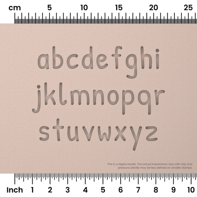 Patrick Hand | Lowercase | Alphabet Stamp Sets - Ceramind® Tools