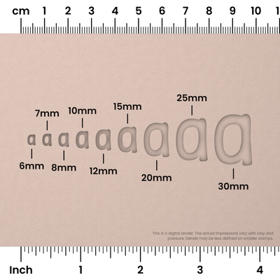 Patrick Hand | Lowercase | Alphabet Stamp Sets - Ceramind® Tools