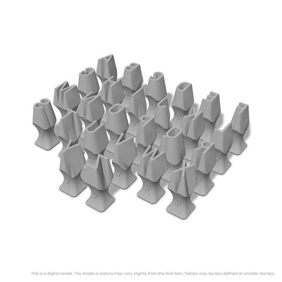 Roboto Condensed | All Caps | Alphabet Stamp Sets - Ceramind® Tools