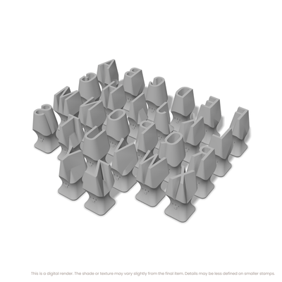 Roboto Condensed | All Caps | Alphabet Stamp Sets - Ceramind® Tools