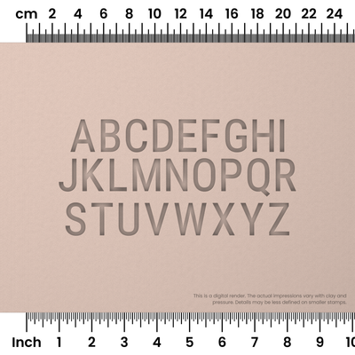 Roboto Condensed | All Caps | Alphabet Stamp Sets - Ceramind® Tools