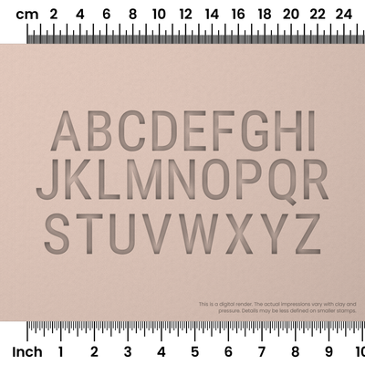 Roboto Condensed | All Caps | Alphabet Stamp Sets - Ceramind® Tools