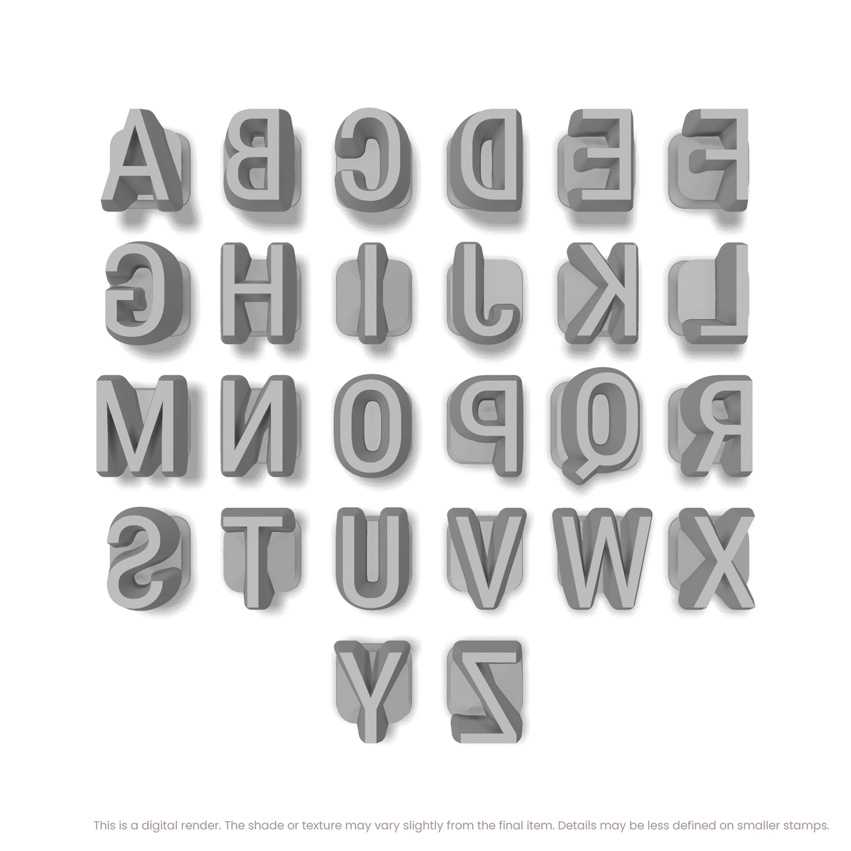 Roboto Condensed | All Caps | Alphabet Stamp Sets - Ceramind® Tools