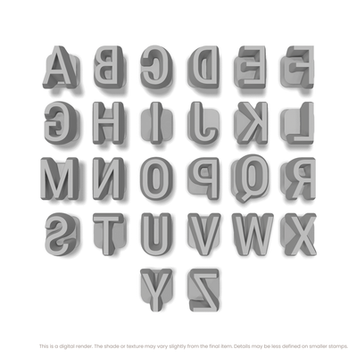 Roboto Condensed | All Caps | Alphabet Stamp Sets - Ceramind® Tools