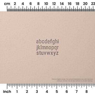 Roboto Condensed | Lowercase | Alphabet Stamp Sets - Ceramind® Tools