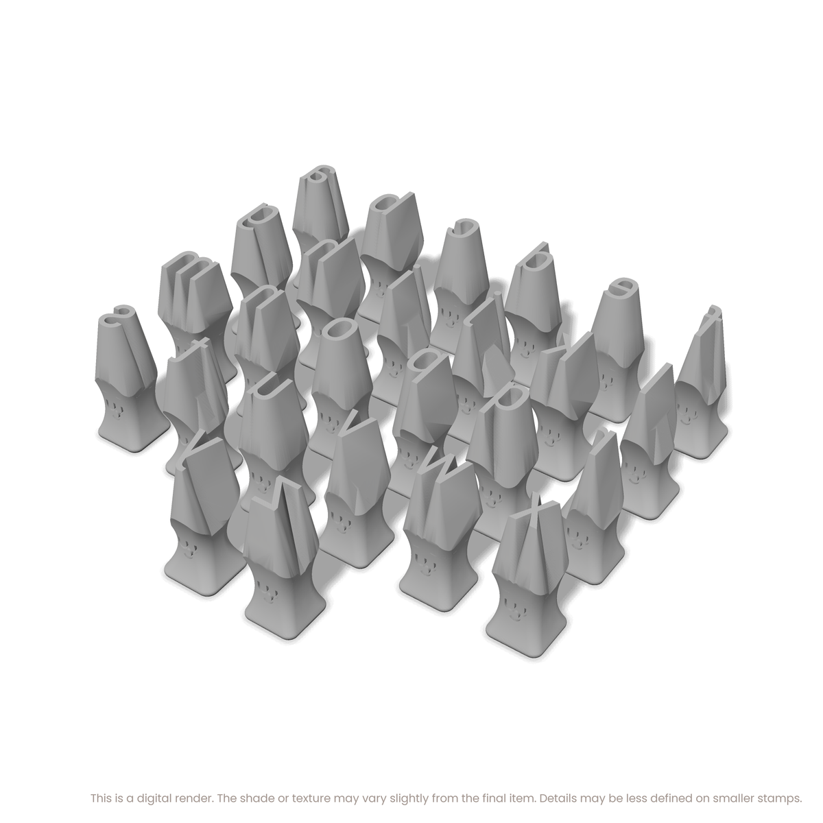 Roboto Condensed | Lowercase | Alphabet Stamp Sets - Ceramind® Tools