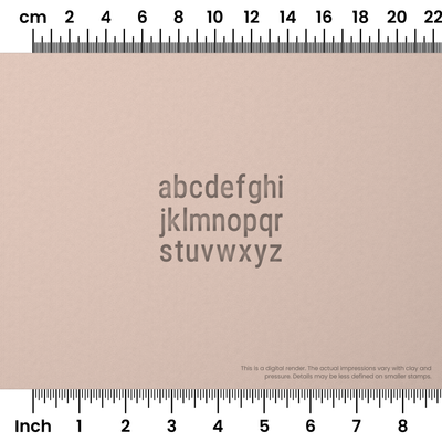Roboto Condensed | Lowercase | Alphabet Stamp Sets - Ceramind® Tools