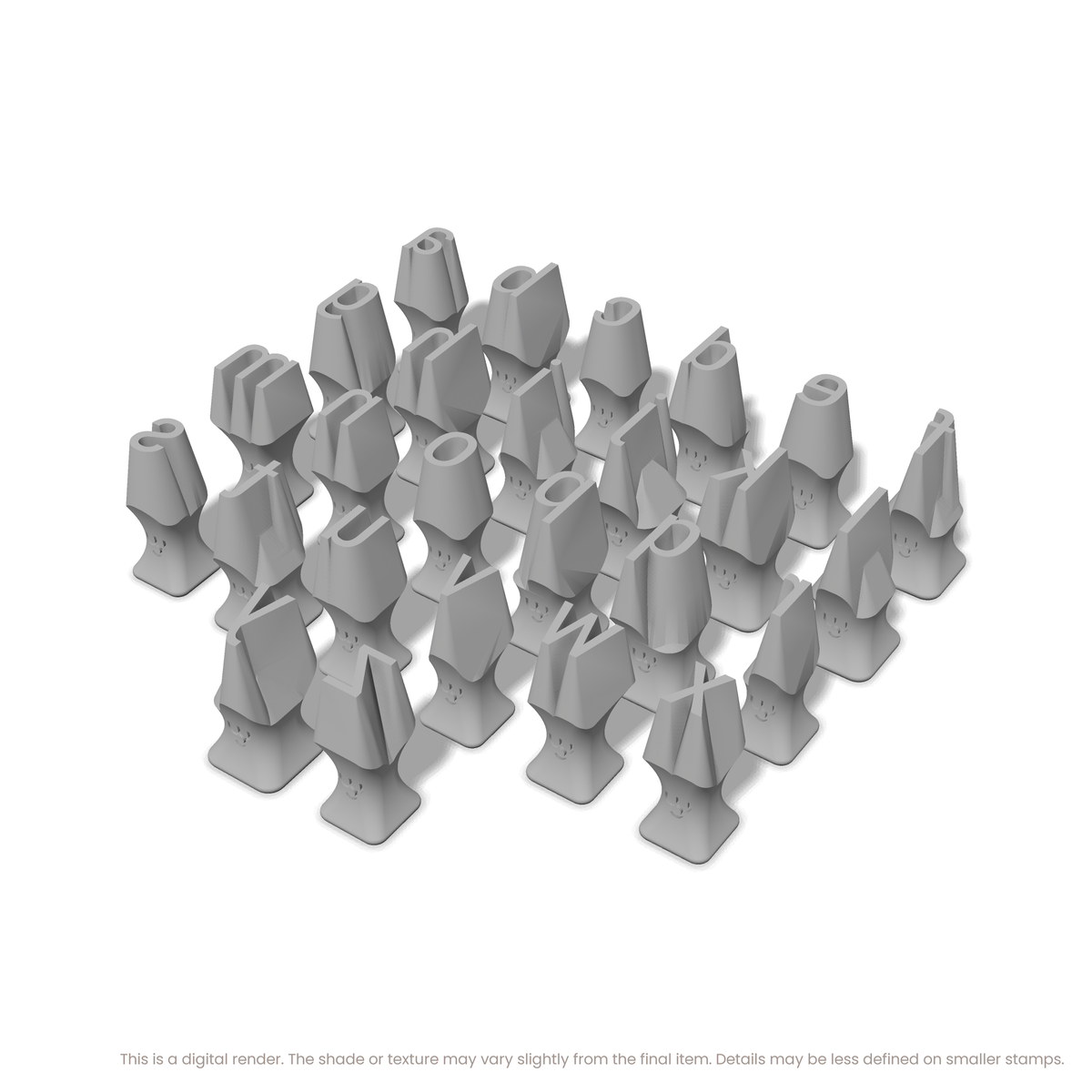 Roboto Condensed | Lowercase | Alphabet Stamp Sets - Ceramind® Tools