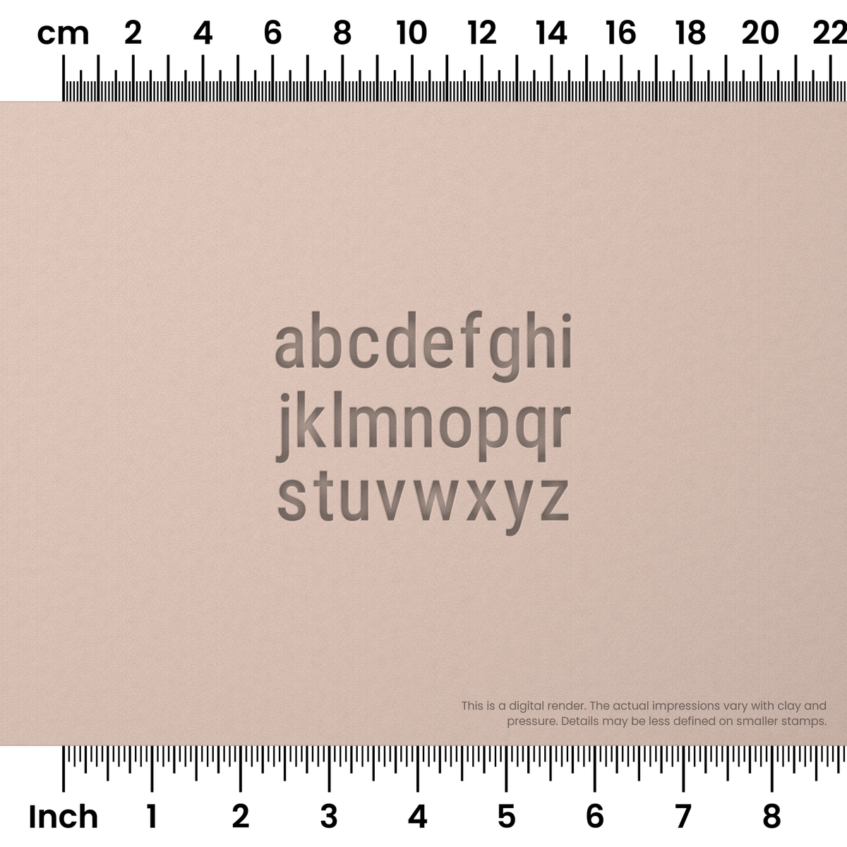 Roboto Condensed | Lowercase | Alphabet Stamp Sets - Ceramind® Tools