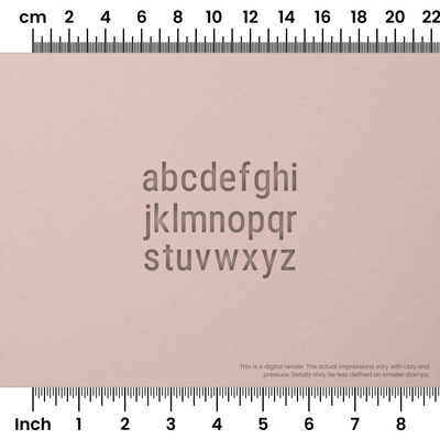 Roboto Condensed | Lowercase | Alphabet Stamp Sets - Ceramind® Tools
