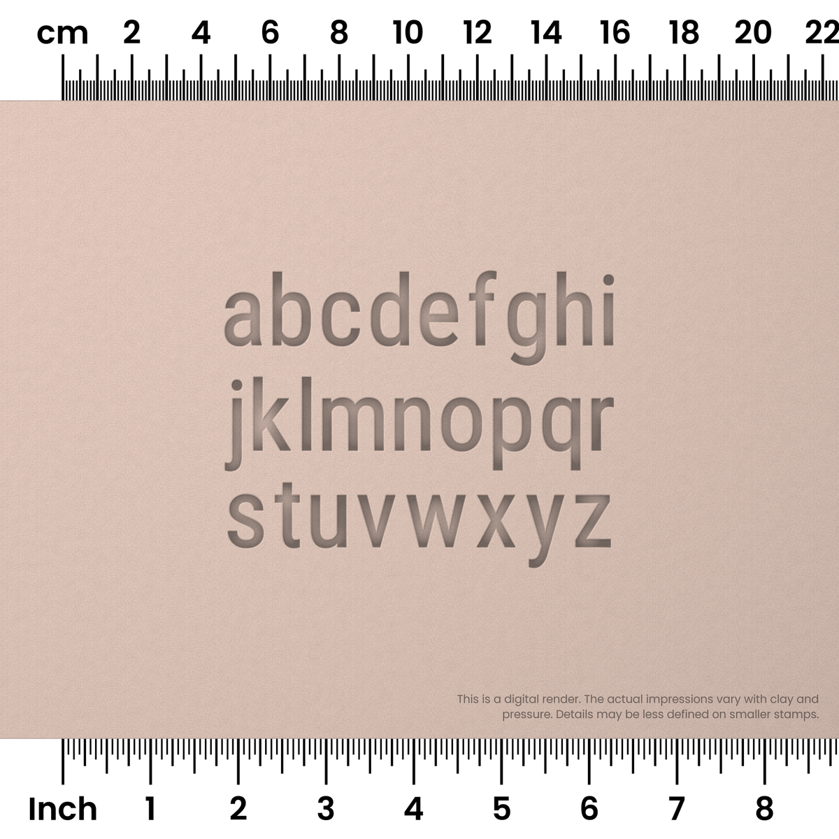 Roboto Condensed | Lowercase | Alphabet Stamp Sets - Ceramind® Tools