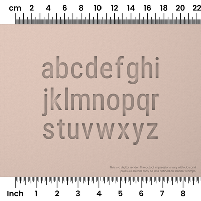 Roboto Condensed | Lowercase | Alphabet Stamp Sets - Ceramind® Tools
