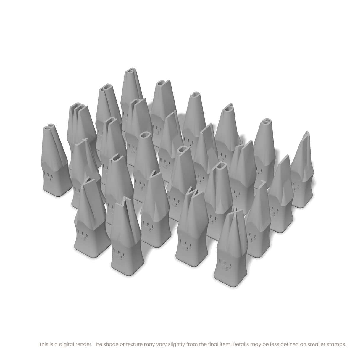 Roboto Condensed | Lowercase | Alphabet Stamp Sets - Ceramind® Tools