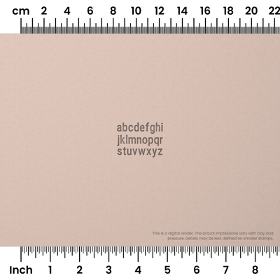 Roboto Condensed | Lowercase | Alphabet Stamp Sets - Ceramind® Tools