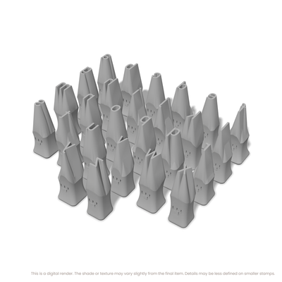 Roboto Condensed | Lowercase | Alphabet Stamp Sets - Ceramind® Tools