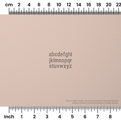 Roboto Condensed | Lowercase | Alphabet Stamp Sets - Ceramind® Tools