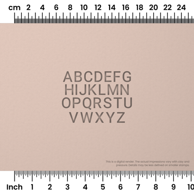 Roboto | All Caps | Alphabet Stamp Sets - Ceramind® Tools