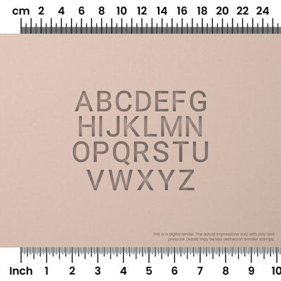Roboto | All Caps | Alphabet Stamp Sets - Ceramind® Tools
