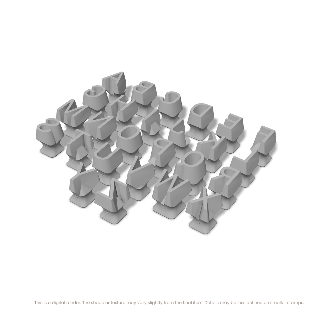 Roboto | All Caps | Alphabet Stamp Sets - Ceramind® Tools