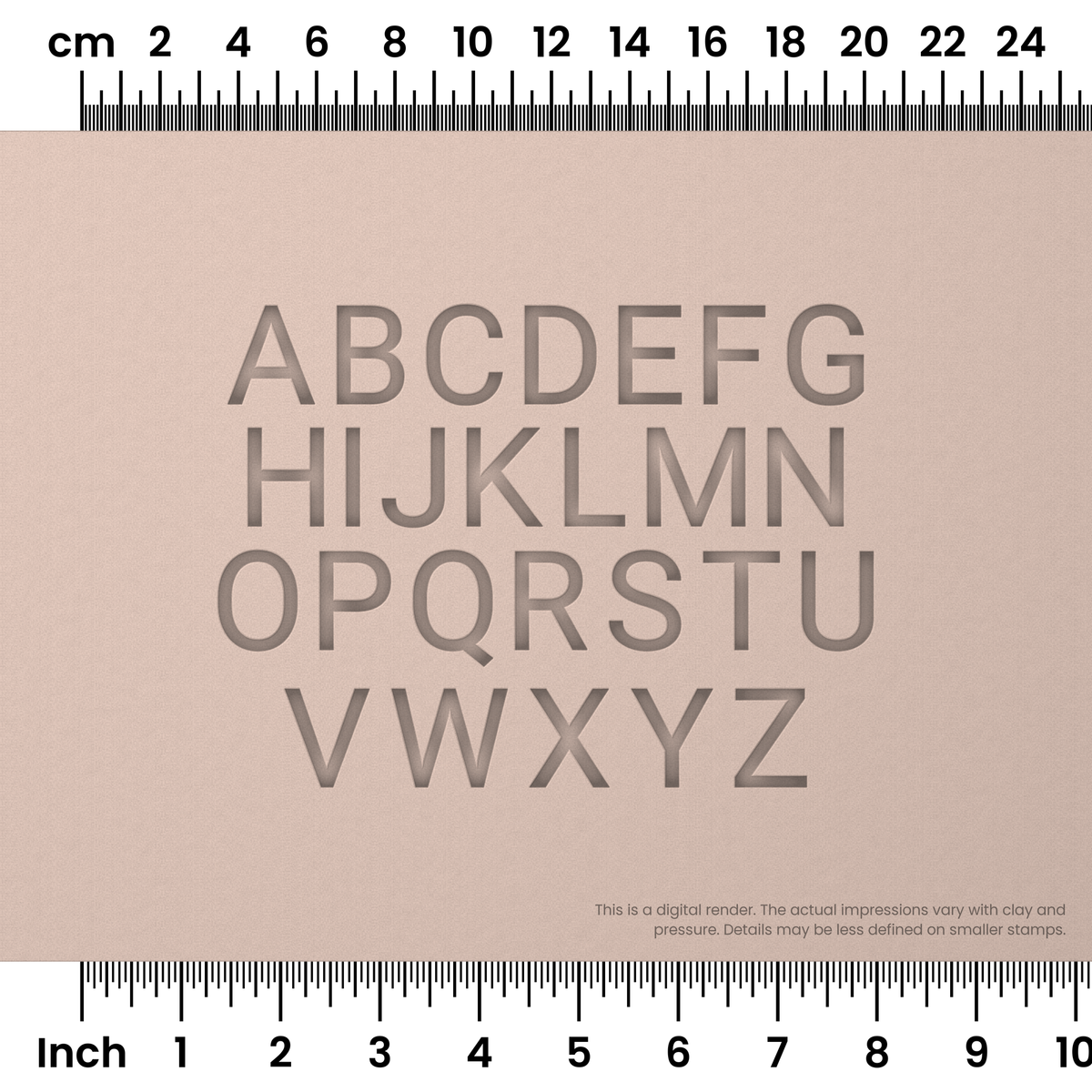 Roboto | All Caps | Alphabet Stamp Sets - Ceramind® Tools
