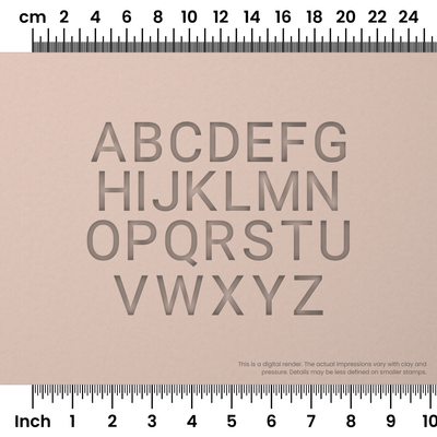 Roboto | All Caps | Alphabet Stamp Sets - Ceramind® Tools