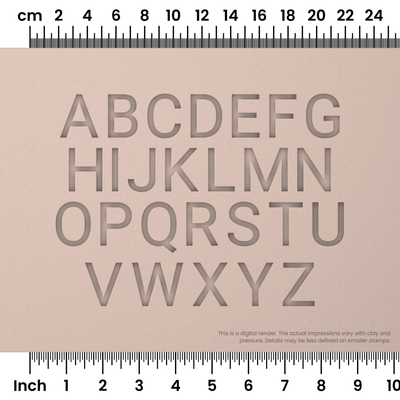 Roboto | All Caps | Alphabet Stamp Sets - Ceramind® Tools