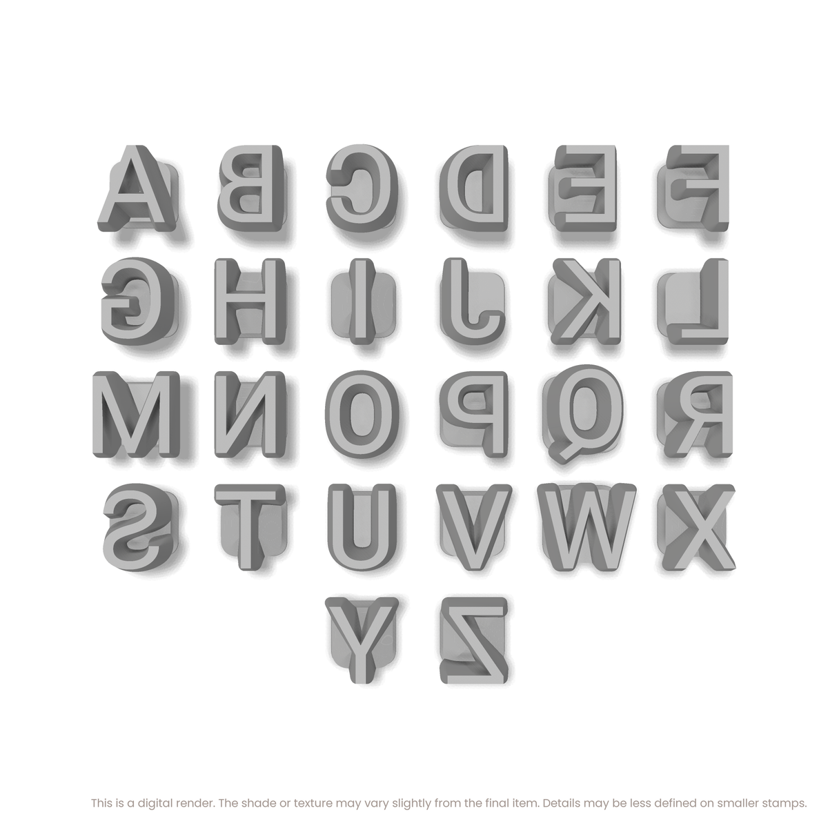 Roboto | All Caps | Alphabet Stamp Sets - Ceramind® Tools